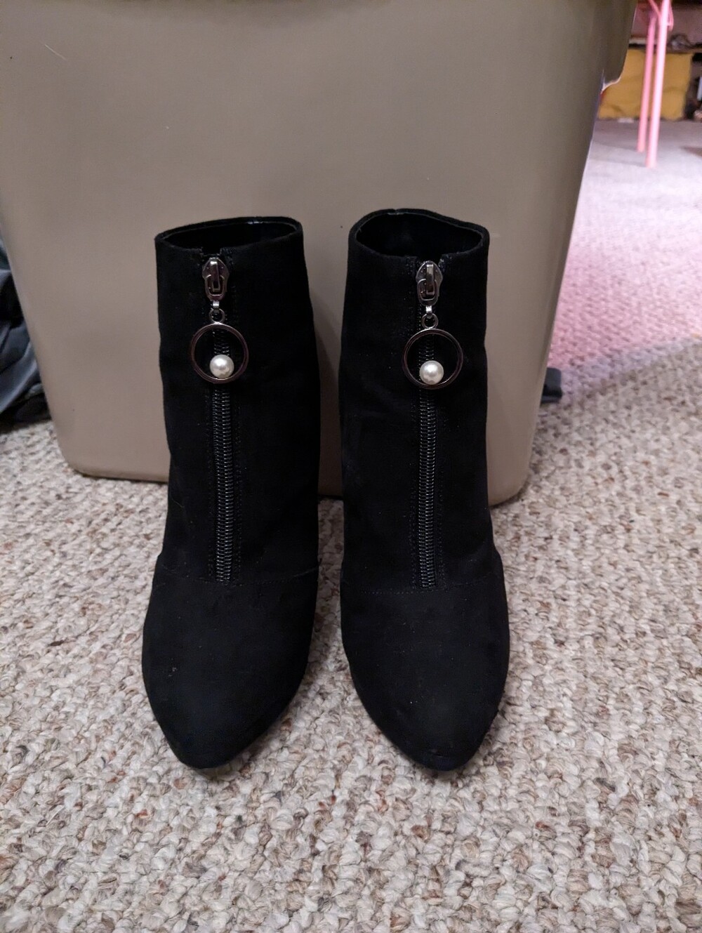 nine west black heels